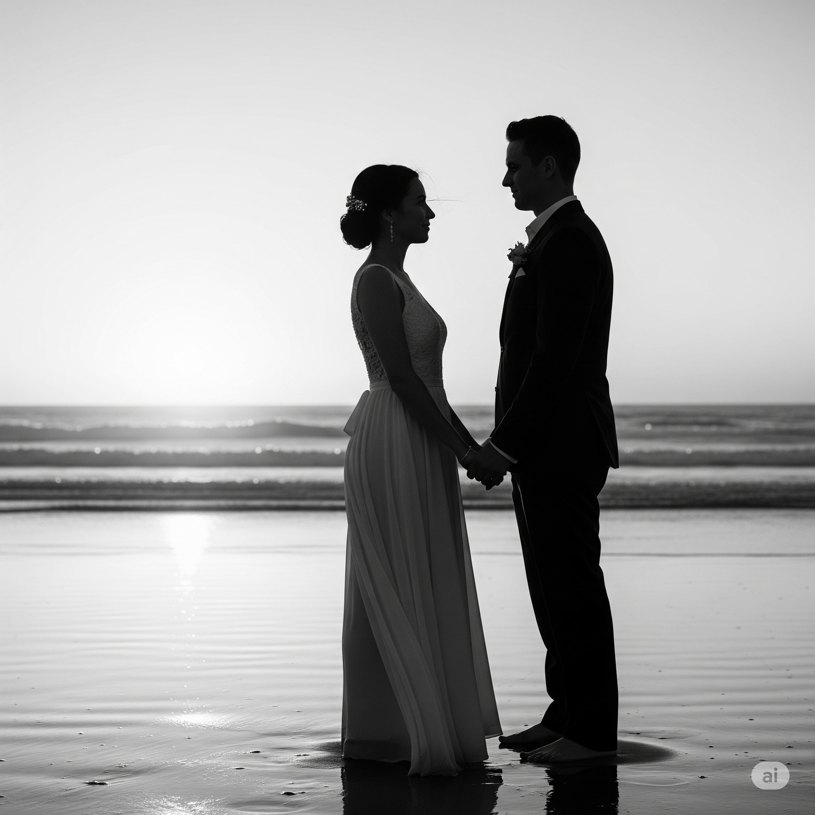 Couple au bord de mer